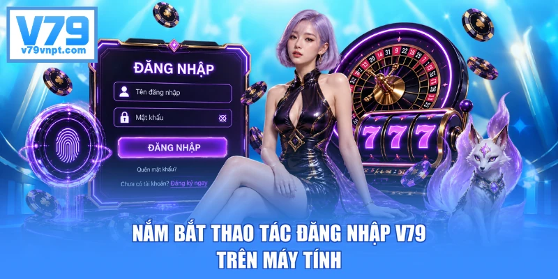 Nắm bắt thao tác đăng nhập V79 trên máy tính